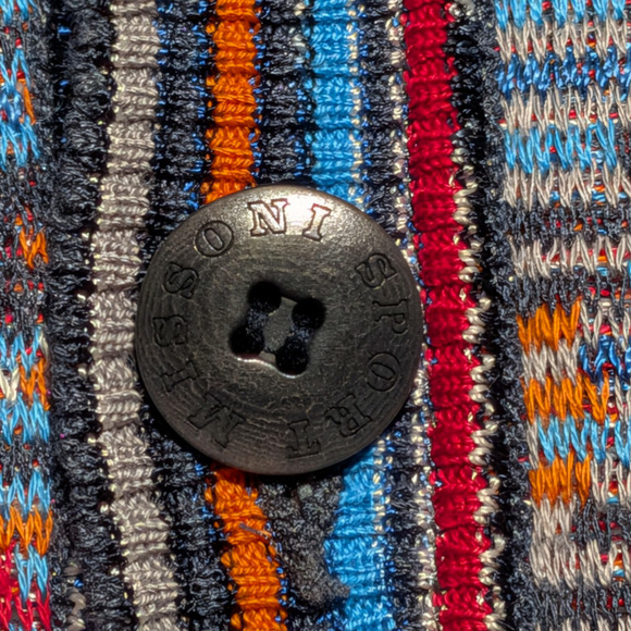 Missoni Sport Jacquard Knit Cardigan Sweater Multicolor Italy Size 58 XL-XXL - Picture 5 of 16